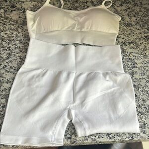 White Shapewear Set with High-Waisted Support